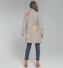 Load image into Gallery viewer, Papparazzi Brushed Herringbone Embroidered Coat
