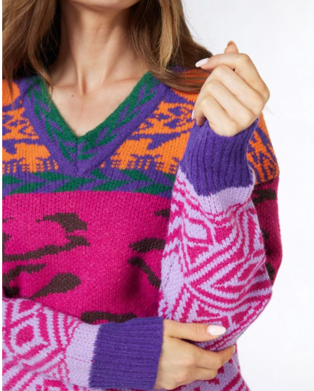 Esqualo Jacquard Colored Sweater