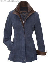 Load image into Gallery viewer, Remy Ladies Double Collar 3/4 Length Coat
